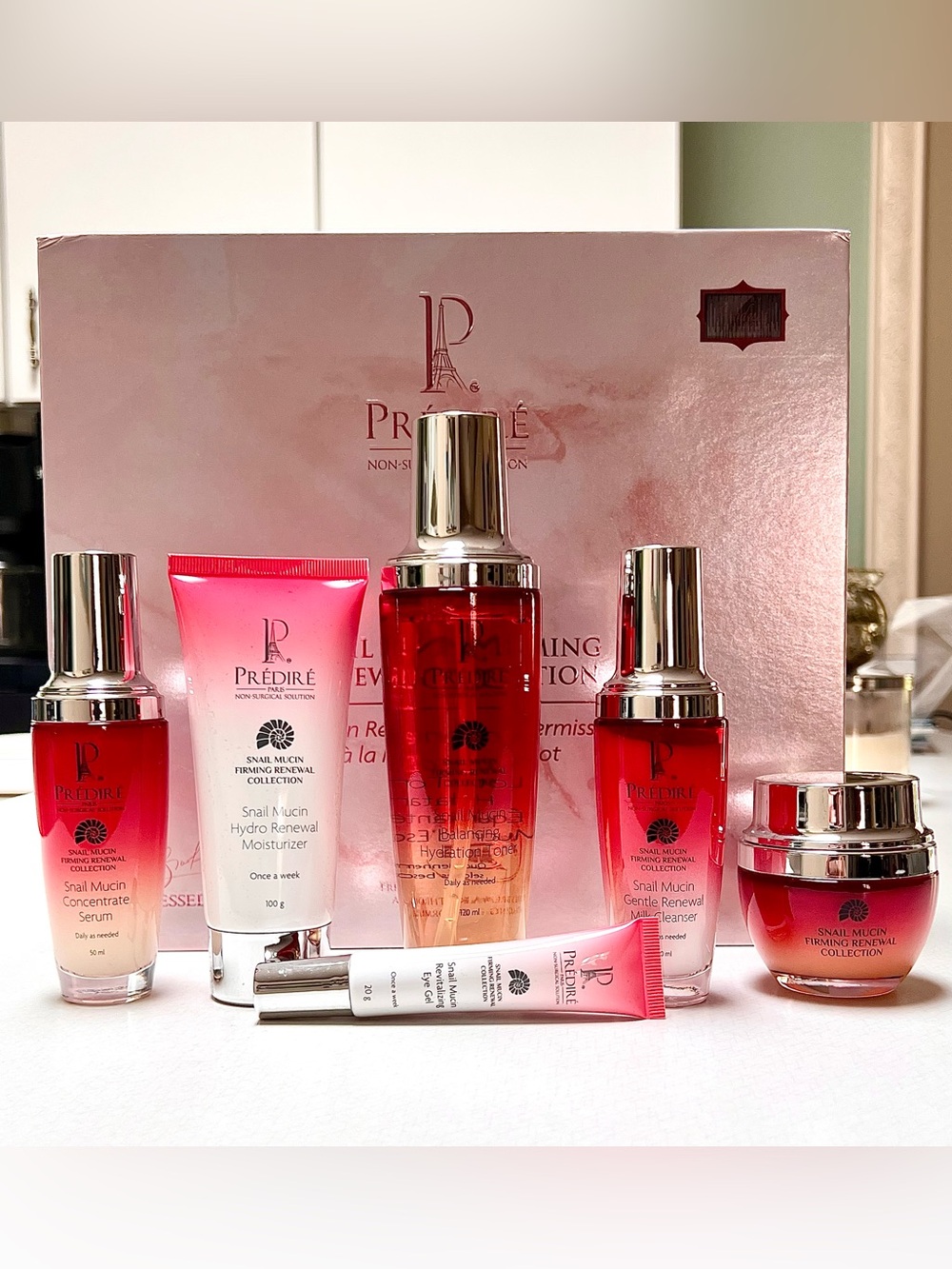 Predire Paris Anti-Aging Skin Renewal Full Regimen Skincare Set Snail Mucin New